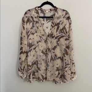 Sheer floral tunic